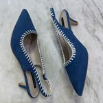 French Connection Kitten Heel Denim Slingback Pumps Photo 12