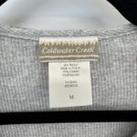 Coldwater Creek Vintage Y2K Cardigan Womens Medium Gray Floral Ribbed Grunge Photo 5