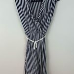 Anthropologie Saturday Sunday Navy Striped Belted Dress Size XS Photo 0