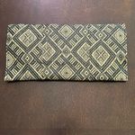 MMS Black Tan Tribal Vegan Leather Casual Clutch Purse Minimalist Sleek Classic Photo 2