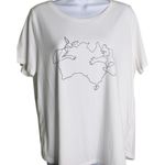 The Art Anthropologie Cassandra Anderson Australia Graphic T Shirt‎ L 100 Cotton White Size L Photo 2
