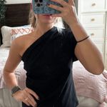 Banana Republic Black One Shoulder Top Photo 1