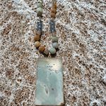 Natural Ocean Jade Hand Beaded Necklace Blue Photo 2