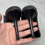 Chloé NEW Chloe Eva Leather Suede Scalloped Pounted Toe Backless Mule Heels Gray 36.5 Photo 8