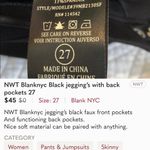 BLANK NYC NWT Jegging’s Black Size 27 Photo 4