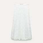 ZARA NWT  Women’s Cotton Lined Embroidered Eyelet Maxi Skirt Size XL Photo 15