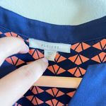 Pleione  Sleeveless Blouse Mosaic‎ Print Tank Top Sheer Split V Neck Size XS Photo 1