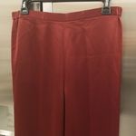 St. John ππ Liquid Satin Pant Elastic Back Pull-On Wide-Leg Oxblood Red M NWOT Photo 5