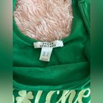 Urban Heritage St. Patrick’s Cute Glitter Green Graphic Tank Top Stretch Bodysuit Size S/M Photo 5