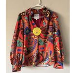 Alden Adair Phoebe Top in Jewel Box Size Medium New Artsy Boho Hippie Vibes Orange Photo 11