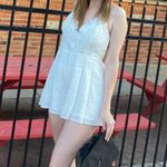 Lulus Star Spangled Ivory Backless Lace Romper Photo 4