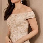 BHLDN NWT Adrianna Papell x  Rosie Off The Shoulder Dress Size 6 Photo 2
