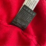 European Cardigan Sweater Medium Red Silver Metallic Stripe Clean‎ Girl Pullover Photo 10