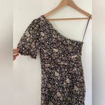 ASTR NWOT The Label Santorini Midi Dress in Black & Taupe Multi, size S Photo 6