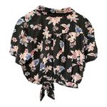 Lucky Brand  Black Floral Button Down Shirt Photo 1