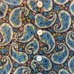 Vintage Floral Paisley Housecoat Size M/L Blue Size M Photo 1