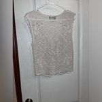Candor Button Up Vest With Pearls Size Medium White Photo 1