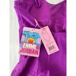 Jordan Emme  Purple‎ One Piece Swimsuit Cutout Sides V Neck Size S Photo 3