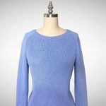 Talbots  Pointelle Raglan Crew Neck Knit Sweater Blue XS Photo 2