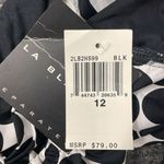 La Blanca  Black and White Polka Dot Swim Bottom Skirt Size 12 NWT Ruched Tie Photo 6