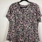 Croft & Barrow  Floral Short Sleeve Blouse Size 1X Photo 0