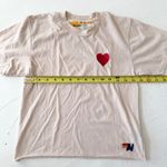 Aviator Nation  RARE White Heart Embroidery Boyfriend Tee XS Photo 6