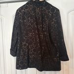 JM Collection  Black Snap Front Shirt Size 14‎ Photo 1