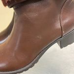 H by Halston  Caroline Brown Leather Ankle Boot Faux Fur Size 7 Photo 8
