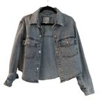 Stoosh  Vintage Denim Shirt Jacket Shacket Size Small Acid Wash Photo 0