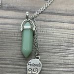 Silver Heart Best Friend Crystal Stone Necklaces Photo 7