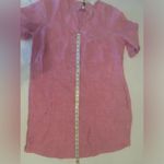 Foxcroft Women's Plus Size 14 Pink Linen Shirt Dress 3/4 Sleeve V-Neck Photo 15