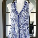Poupette St. Barth Nana Printed Maxi Dress Revolve Blue Begonia Size L New w/Tag Photo 14