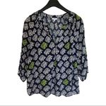 Crown & Ivy Elephant Print Comfy Business Casual Large Blouse Photo 1