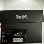 Coach NIB  Shoulder Lydia Sandals Black Leather Size 6.5B Photo 8