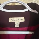 Amanda Smith NWOT  Deep Burgundy Blazer with Pink Lining Photo 3