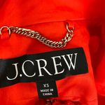 J.Crew  Collection Lightweight Bomber Jacket Relaxed Gold Buttons Red XS NWT Photo 9