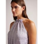 Ted Baker NEW  Cliara Crinkle Texture Halterneck Top in Purple Photo 2