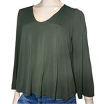Susana Monaco Women’s Size XS Army Green Flared Sleeve Long Sleeve Top Photo 1
