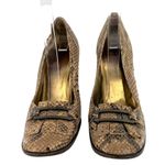 Dolce and Gabbana Brown Python Snakeskin Square Toe Kiltie Pumps Size 38 Heels Photo 4