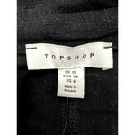 Topshop Blouse Lace-Up Front Long Sleeves Lightweight Linen Blend Black W 6 NWT Photo 8