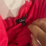 NWT Lulu's red ruched midi dress L Size L Photo 6