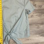 Dylan Gray Powder Blue Short Sleeve Zip Back Tie Front Blouse Size Medium Photo 8