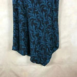 Alfani  Black/Teal Floral Asymmetrical Hem Midi Skirt NEW 14 Photo 3