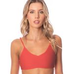 Maaji Red Camelia Praia Classic Bralette Bikini Top Photo 0