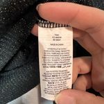 Boden Blouson Blouse Top Sweater Black Gold Sparkle Cropped Ribbed V Photo 10