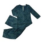 ZARA  Circular Trafaluc Womens Jumpsuit Animal Print Green Black Safari Small Photo 2