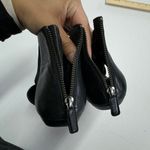 Eileen Fisher Flats Womens 9.5 Black Allot Point Toe Leather Mesh Ankle Wrap Photo 6