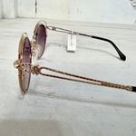 Roberto Cavalli Cascina Metal Gold Round Frame Bown Lens Sunglasses RC1030 Photo 5