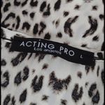 Acting Pro  Animal Print Cold Shoulder Blouse Top Photo 3