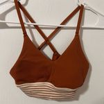 Aerie  Size XS Ribbed Stripe Hem Strappy Scoop Sports Bra‎ Medium Support NWT Photo 1